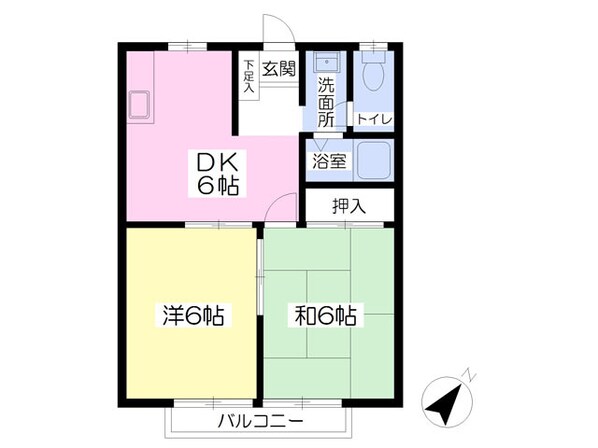 リベラル深阪Bの物件間取画像